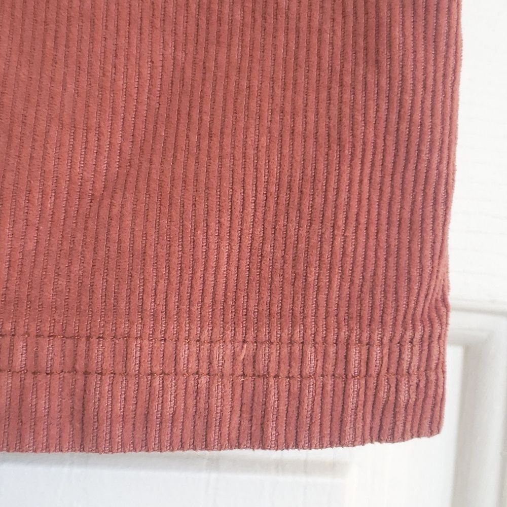 BILLABONG Corduroy Button Front Mini Skirt | Rust Pink Burnt Orange | Size 2 - Picture 9 of 14